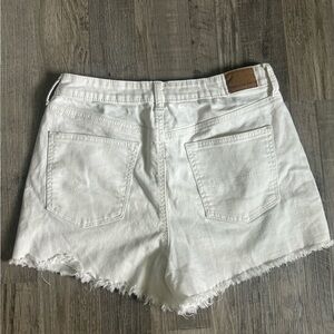 American Eagle Outfitters White Jean Shorts Distressed